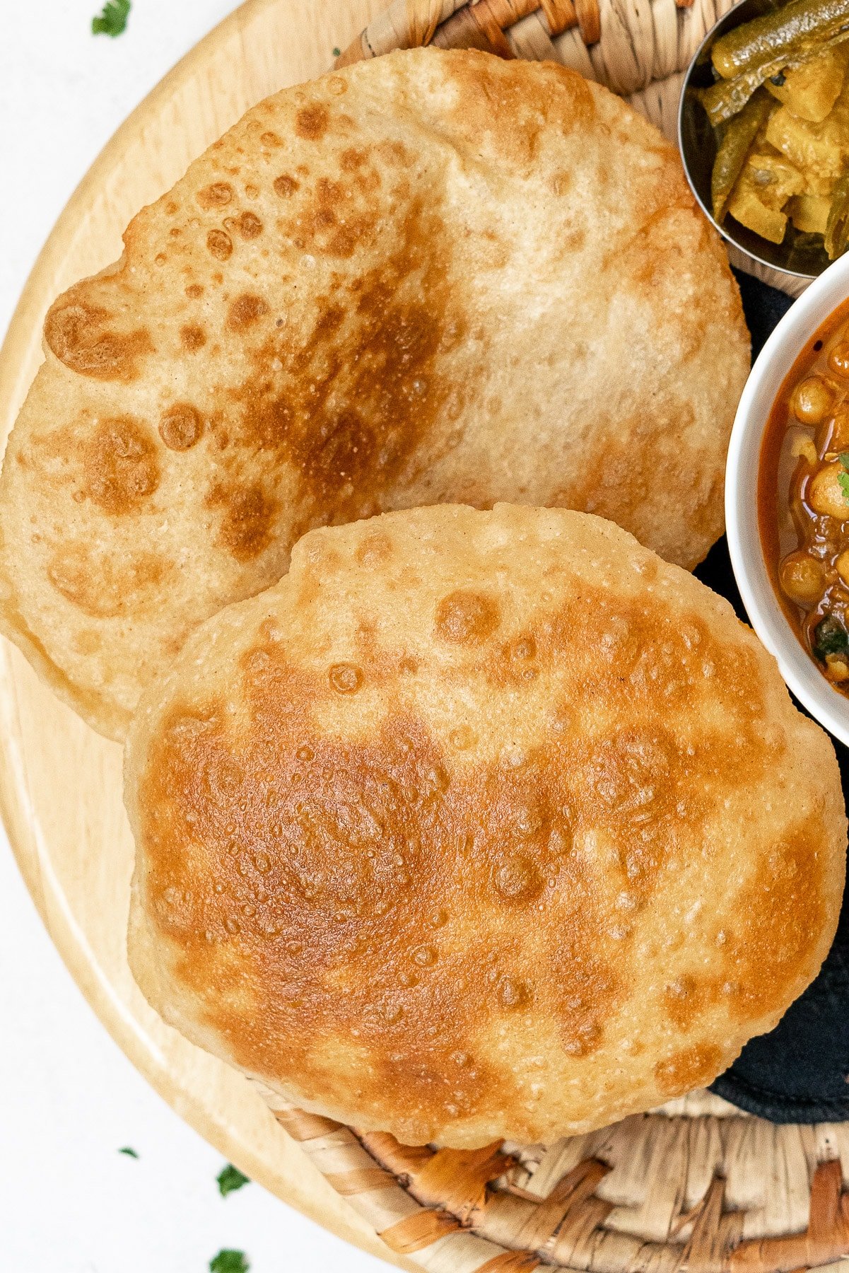 two fried bhature
