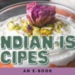 gajar ka halwa cheesecake with the words 4 indian-ish recipes an e-book