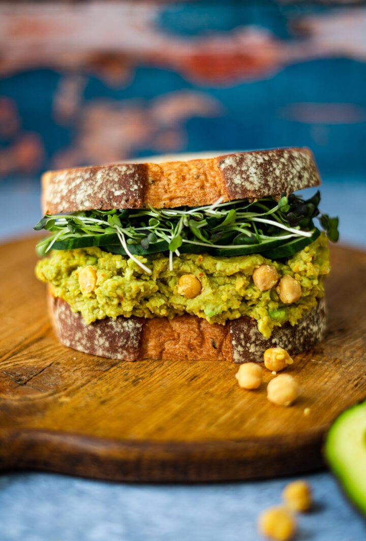 Smashed Chickpea and Avocado Sandwich - Masala and Chai