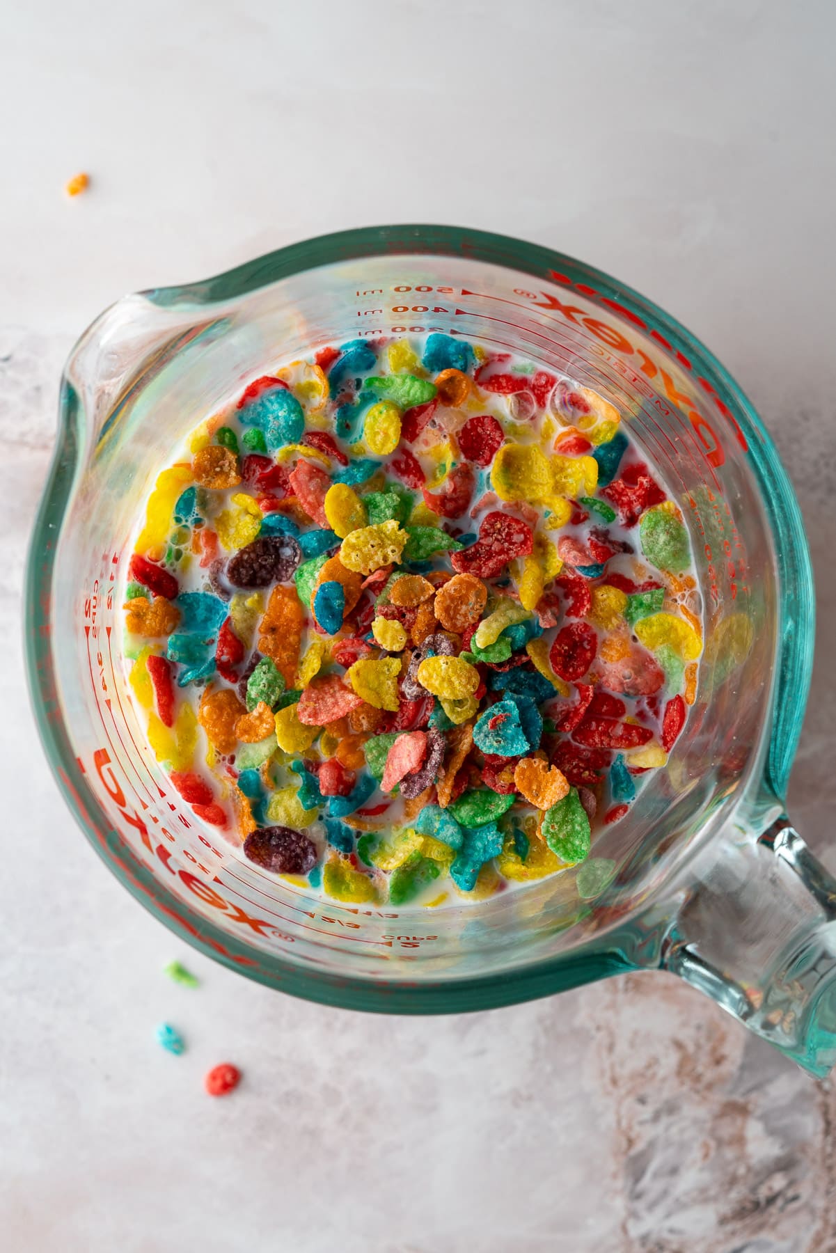 fruit pebbles in milk for cereal milk