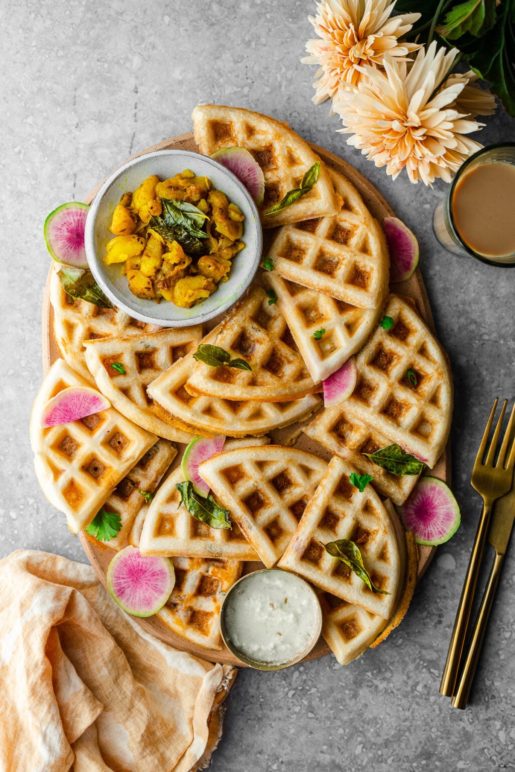 Dosa Waffles - Masala and Chai