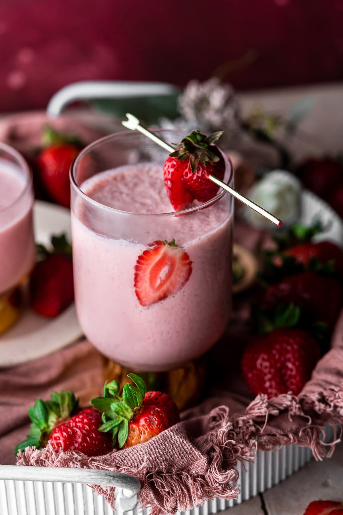 Refreshing Strawberry Lassi - Piping Pot Curry