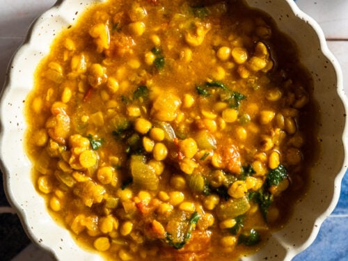 A bowl full of chana dal.