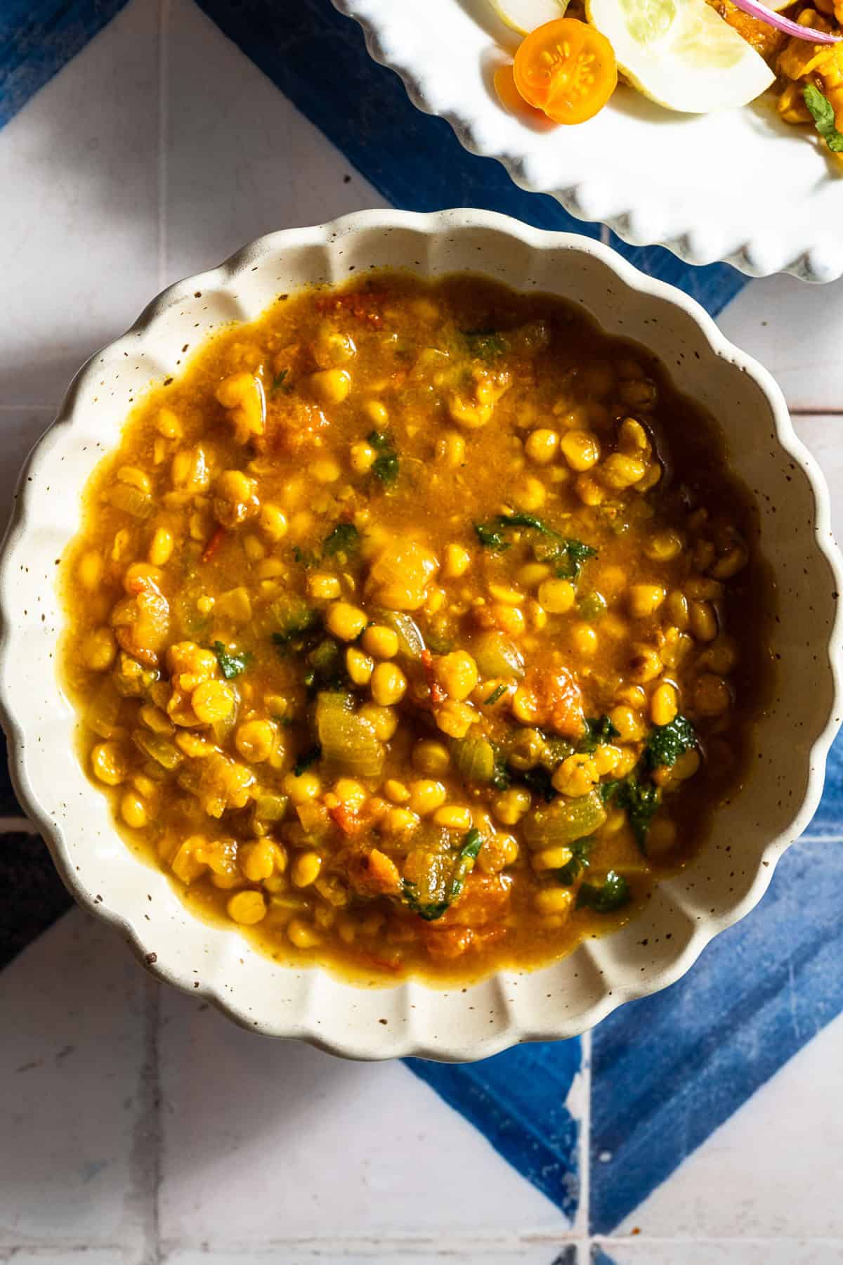 A bowl full of chana dal.